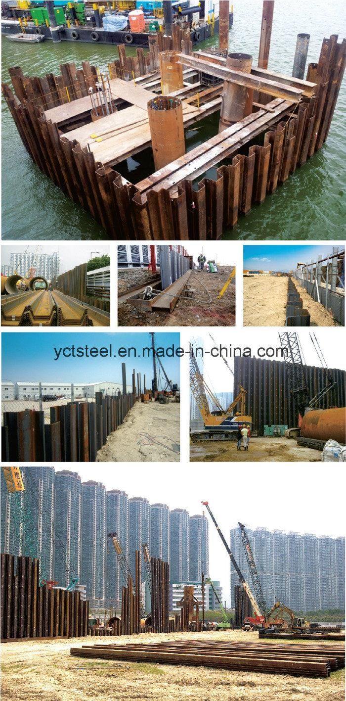 Large Reay Stock U-Shape Steel Sheet Piling 400X100X10.5mm