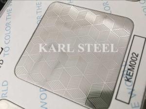 Stainless Steel Silver Color Embossed Kem002 Sheet for Decoration Materials