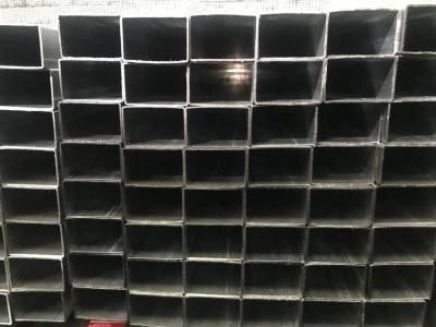 China BS1387 Thin Wall Pre Galvanized Pipe Square Rectangular Hollow Section Steel Tube 37*57mm for Iron Fence
