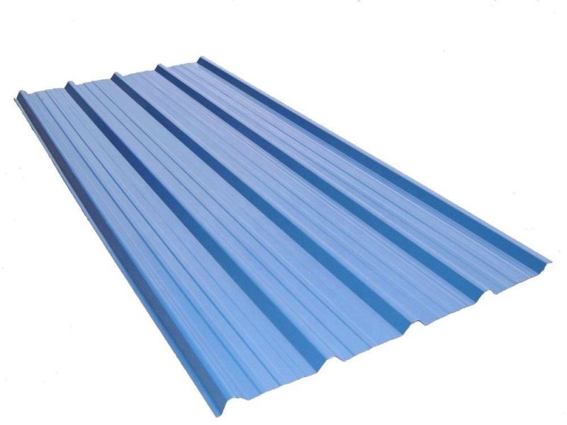 High Strength 760 Type Blue Color Zinc Coated Corrugated Steel Roofing Sheets