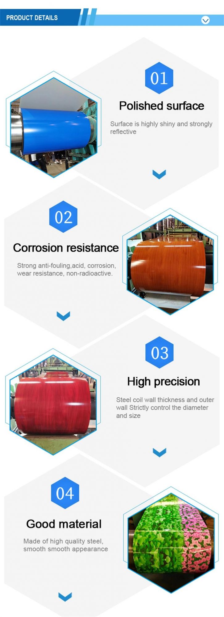 PPGI PPGL 0.12mm Pre-Painted Gi Gl Steel Coil