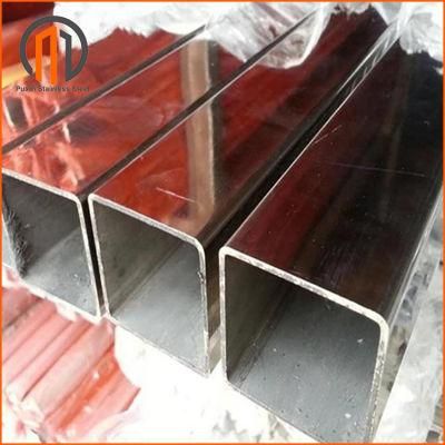 Ss 304 316L 201mirror Polish Seamless Stainless Steel Square Pipe