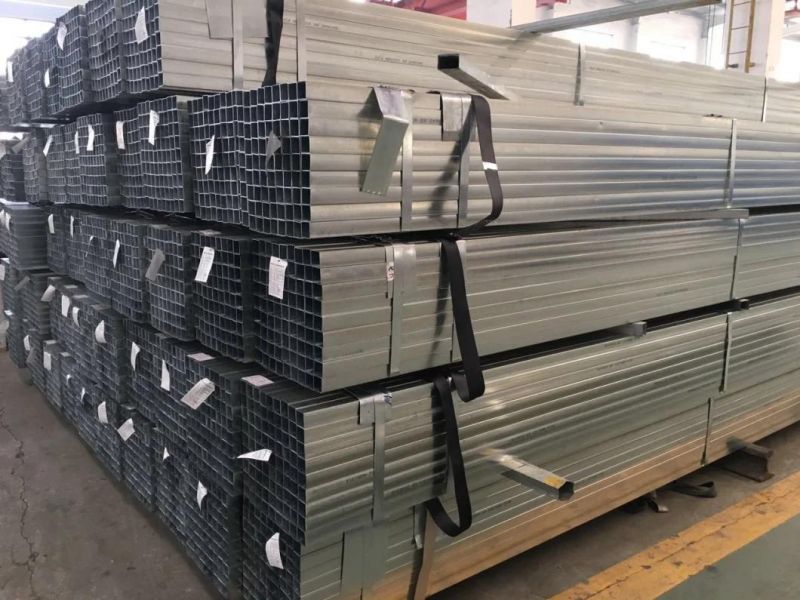 Green House Steel Pipe Hot DIP Galvanized Square Steel Pipe / Gi Steel Tube