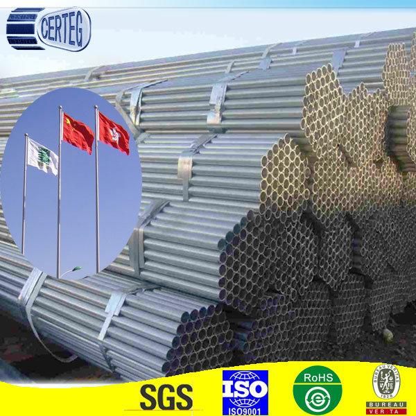 Hangzhou carbon pipes galvanised steel round pipe 5.5m length metal material