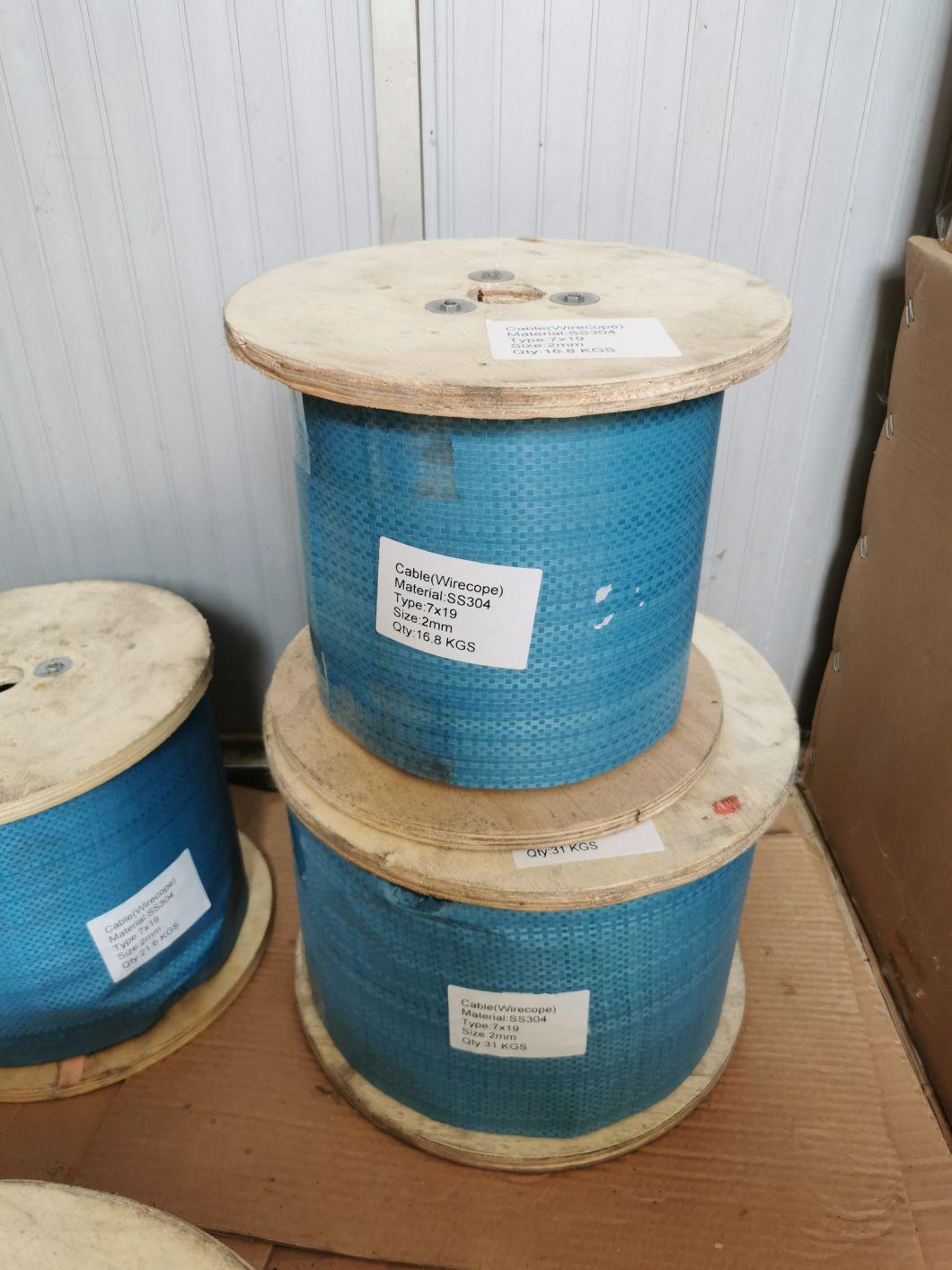 SS304 7X19 2mm Stainless Steel Wire Rope Wirerope