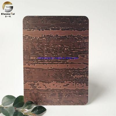 Ef116 Original Factory Free Sample Villa Decoration 0.8mm 4*8 316 Bronze Brushed Matt Stainless Steel Sheets