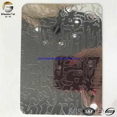 Ef232 Original Factory Hotel Decoration Elevator Panels 316 0.7mm Silver Coil Embossing Stainless Steel Sheets