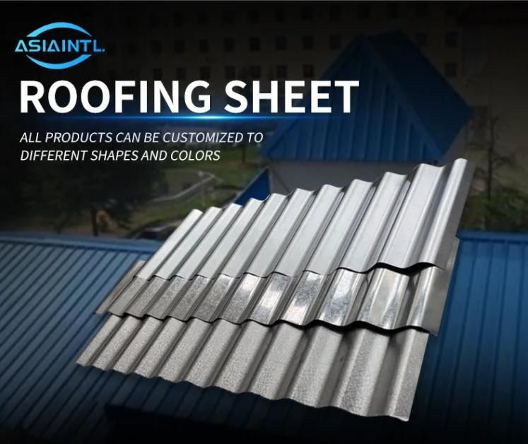 Calamine Galvanized Corrugated Steel Sheet Best Seller 4X8 Galvanized Corrugated Sheet Metal Price Zinc Color Roofing Sheet Steel Roof