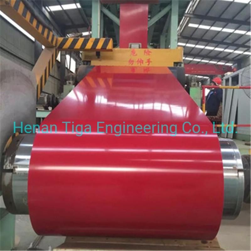 Ra9017 Chile Dx51d PE Coating PPGI PPGL PVC Film Az150g 0.4mm Prepainted Zincalum Steel Coil