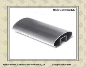Wholesale 40X80X24X24X1.0mm Oval Stainless Steel Slot Tube for Glass Clamping