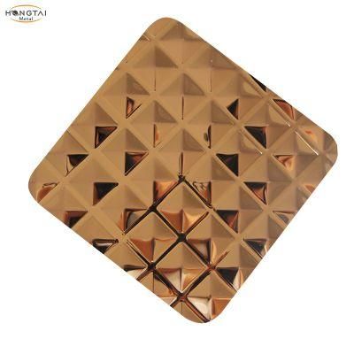 AISI 201 304 Gold Embossed Stainless Steel Elevator Decorative Sheet