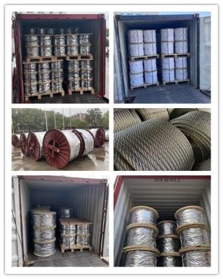 4, 0mm, Type: 6X12 (3+9) +1X12 (3+9) Galvanised Steel Wire Rope of Factory China
