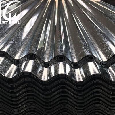 Corrugated Galvanized Steel Roofing Sheet Wave Shape Regular Spangle 0.11mm