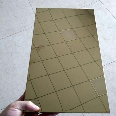 Factory Direct Price Decorative Stainless Steel Sheet Colourful Golden Plate 316L 304 with Best Quality