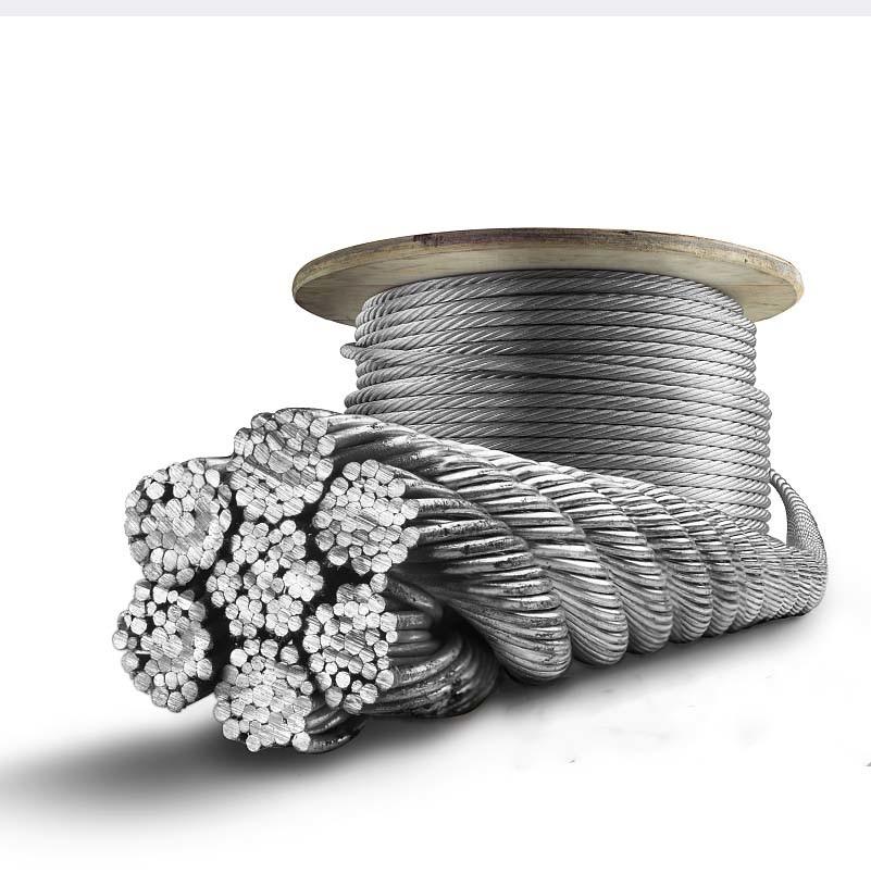 6X36+FC Galvanized 16mm Steel Wire Rope Fifting Rod 18mm