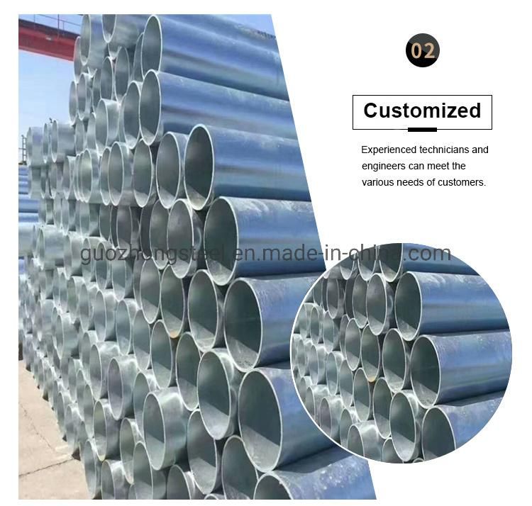 High Quantity Thin Wall Gi Steel Pipe Guozhong Hot Rolled Gi Carbon Alloy Steel Pipe with Good Price