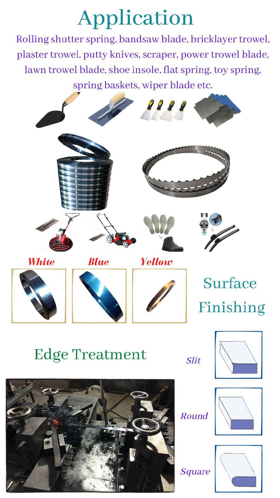 1.6*60mm Blue Roller Doors Spring Steel Tempered Steel Coils