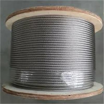 AISI 304 316 1X37 Stainless Steel Wire Rope High Tensile Quality Use for Crane Structural General Engineering or Railway
