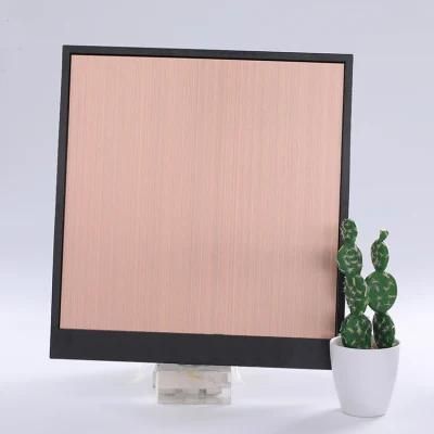 High Quality Rose Gold Color Coating 2b Ba No. 4 Hairline Vibration Decoration 4X8 Inox Austenitic Stainless Steel Sheet