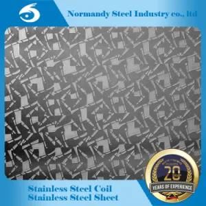304 Etching and Embossed Stainless Steel Sheet for Decoration, Cabin and Elevator Door