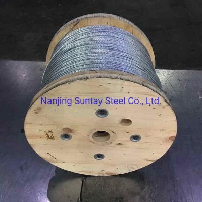 3/8 in 1 X 7 Ehs Galvanized Steel Guy Wire in Coil or on Reel Packing as Per ASTM a 475