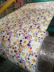 2017 New Style PPGI Flower Pattern Steel Coil with White Back and Low Price