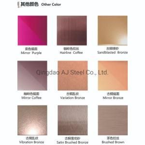 304 PVD Mirror Stainless Steel Sheets for Panel