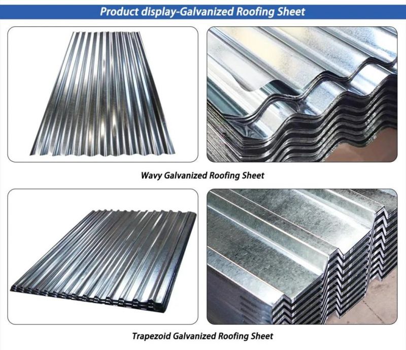 Construction Material Hot Dipped Zinc Coated Steel Plate Galvanized Roofing Steel Sheet 0.2mm Thickness 900mm Width Building Materails