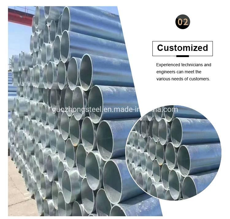2mm Ss400, S235jr Galvanized Steel Pipe for Sale