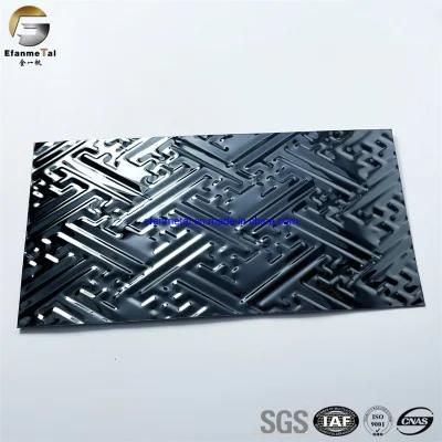 Ef304 Original Factory Hotel Decoration Wall Panels Black Mirror Stamped Stainless Steel Sheets