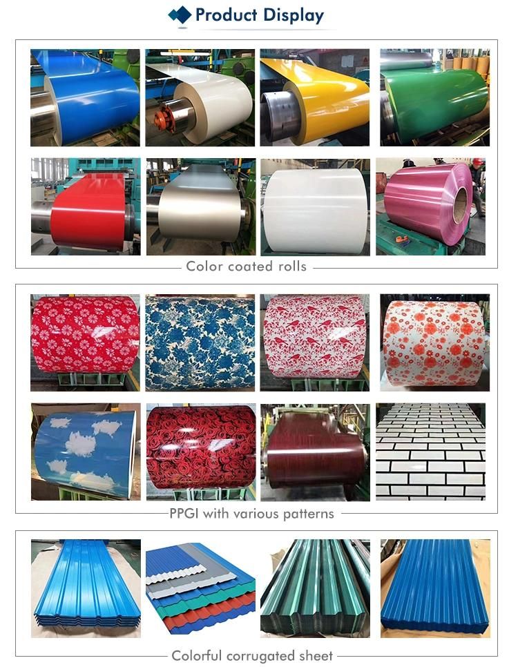 Color Coated Wooden and Flower Design 0.5mm PPGI Prepainted Galvanized Steel Coil