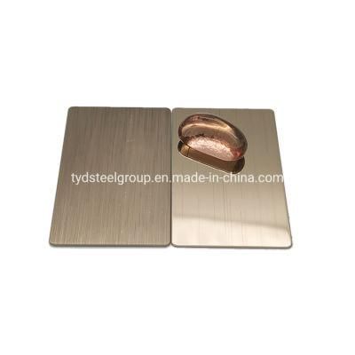 Best Standard 0.7mm Brown Titanium Satin Finished 1219X3048mm Austenitic Stainless Steel Plate