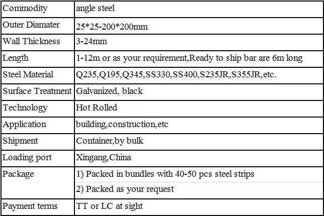 30*30 Metal Steel Angle Beam Angle Steel Angle Bar