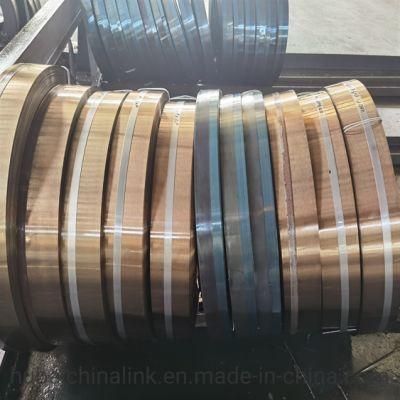Golden Yellow Spring Steel Strips 65mn Hardened and Tempered