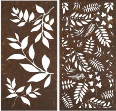 Corten Steel Panel Different Flower Design