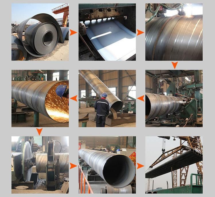 ASTM252 800mm Cylindrical Steel Spiral Pipe Pile