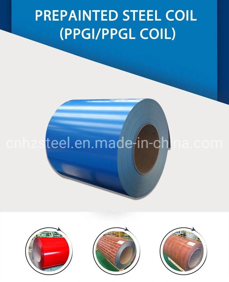 Factory Prepainted Color Coated Steel Coil PPGI PPGL Galvanized Steel for Roofing Sheets