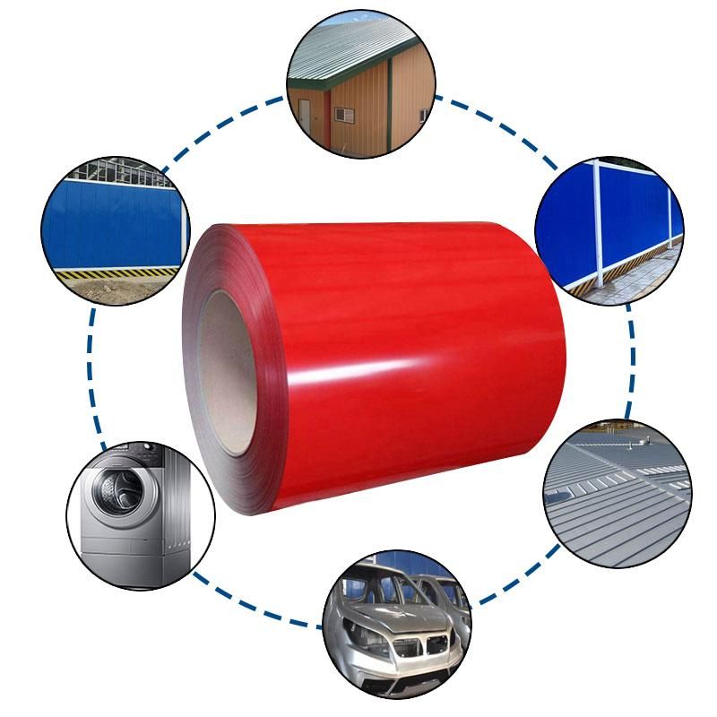 Red/Blue/Green/Black/White Color Coated Steel Coil PPGI Coil PPGL Coil Metal Sheet for Roofing Sheet