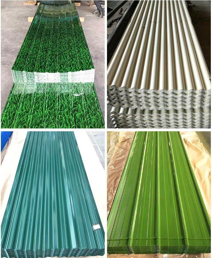 3/6/12 Waves Color Coated Galvanized Corrugated Steel Sheet / Gi / PPGI Roofing Plate Sheet