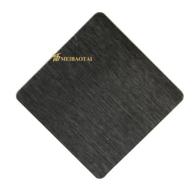 Mirror Brushed Hairline No. 4 Sandblast PVD Black Plate 1219*2438mm 0.75mm 201 Stainless Steel Sheet for Building Facade Wall Plate