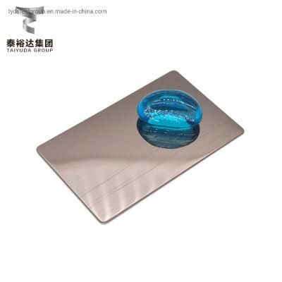 Taiyuda2 Group 500 mm Bronze Color Coating 2b/Ba Vibration Decoration 4X8 Inox Austenitic Stainless Steel Sheets