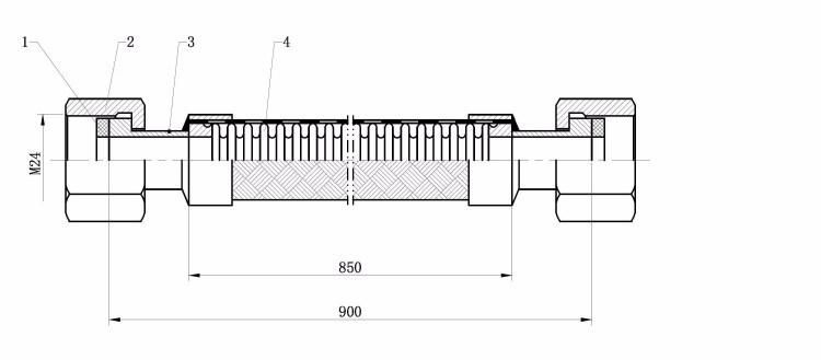 40mmx600mm High Temperature and High Pressure Flexible Metal Pipe