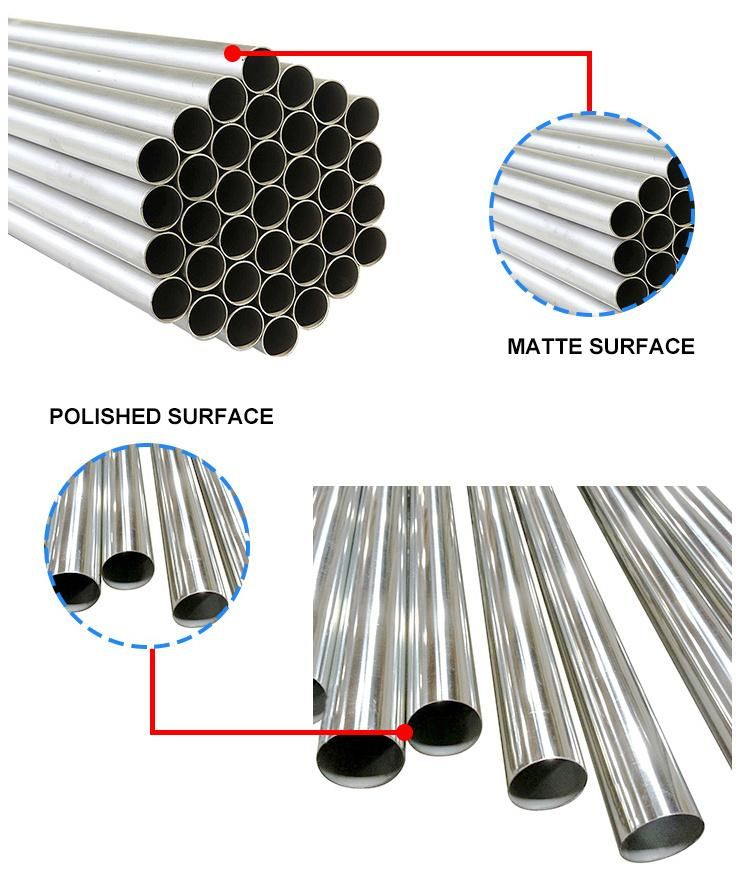 304 316L 410 420 Cold Rolled 8K Mirror Polished Hairline Seamless Stainless Steel Pipe