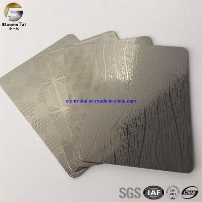 Ef239 Original Factory Equipment Enclosure Clading Panels 1.0mm Silver Coil Embossing Stainless Steel Plates