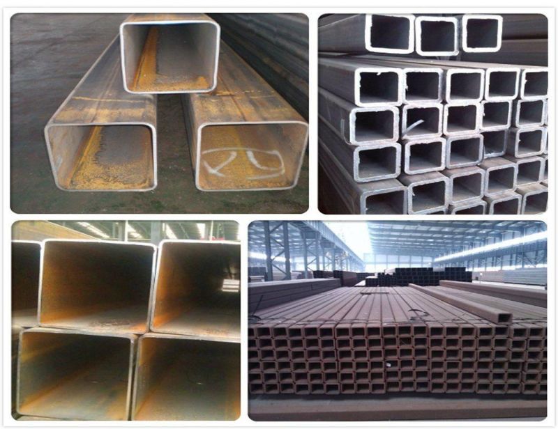 Ss355 Ms ERW Black Hot Rolled Mild Steel Hollow Section
