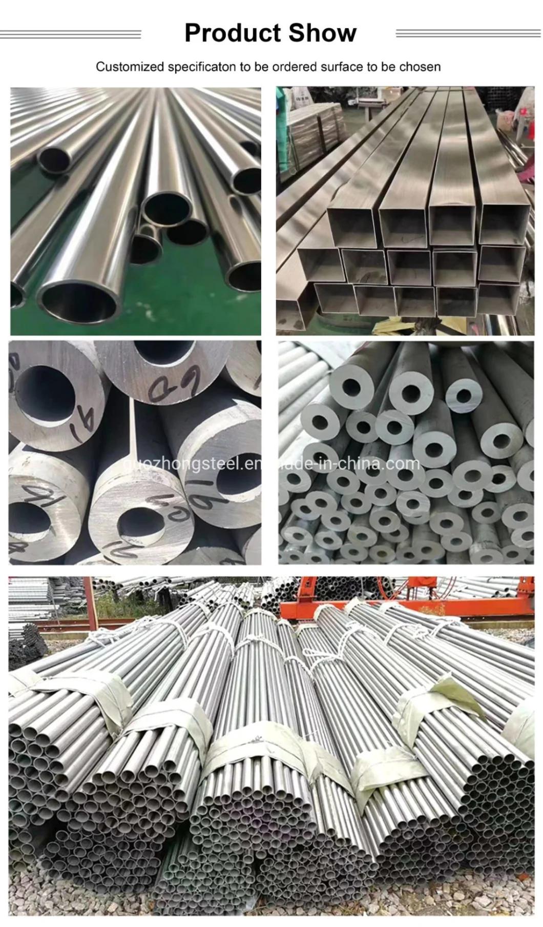 Chinese Factory 304 316 Customized Diameter Thickness Steel Pipe Tube