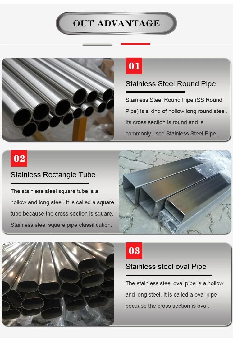 Manufacturer Wholesale Inox 201 304 316 Polished Round Stainless Steel Pipe in