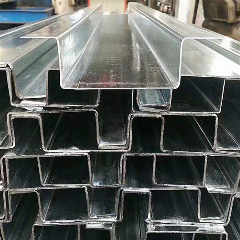 Galvanized Steel Channel Mild Structure Hot Rolled Steel Channel Cold Rolled Steel Beam Purlin Channel Color Coated Steel Channel