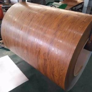 Wooden Grain Pattern PPGI Color Coated Galvanized Steel Coil