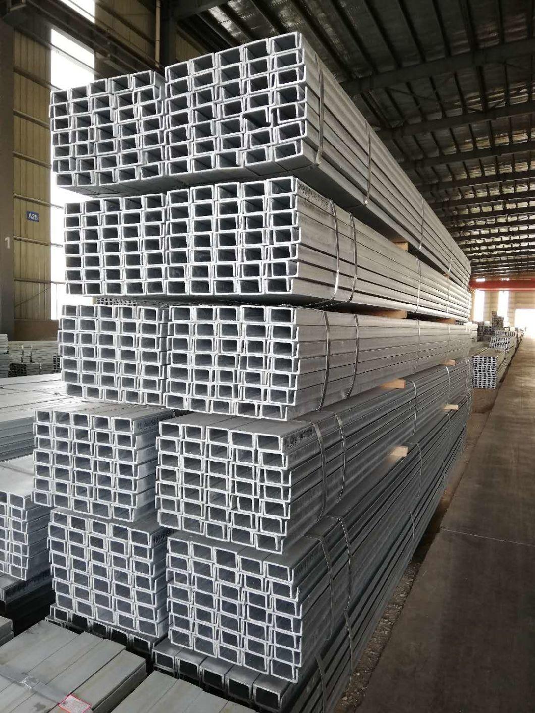 Galvanized Profile Steel / Galvanized U Channel Steel for Building Preservative Steel Channel